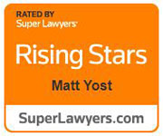 Rated by Super Lawyers Rising Stars | Matt Yost | superlawyers.com