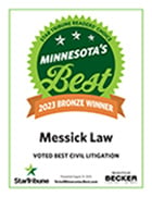 Minnesota's Best | 2023 Best Bronze Winner | Messick Law | Voted Best Civil Litigation